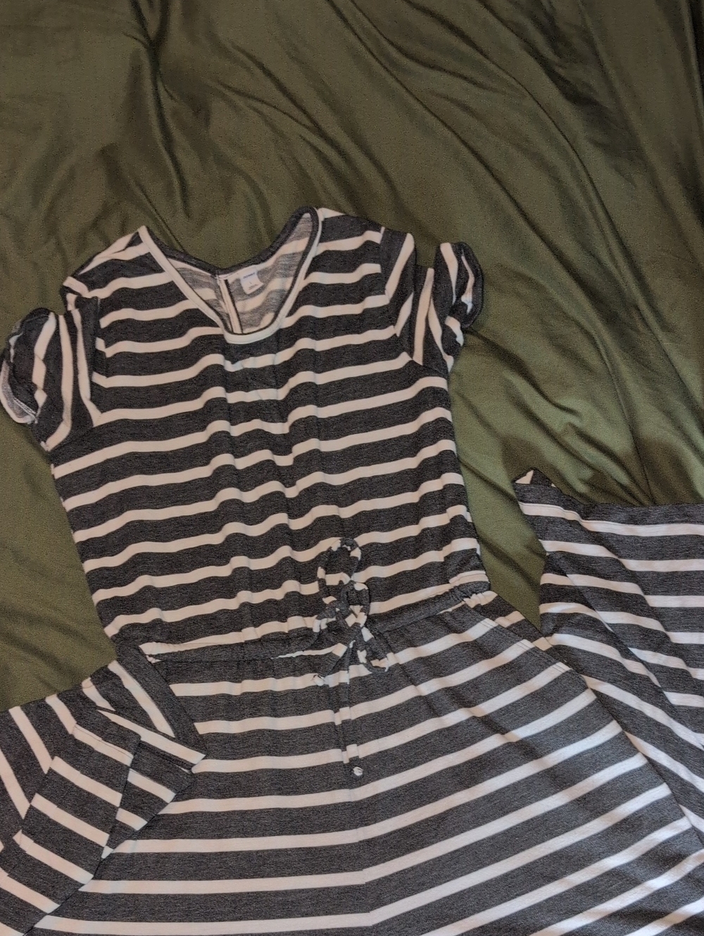 Old Navy Black and White Striped Girls' Jumpsuit